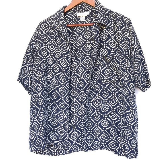 Saks Fifth Avenue Tops - 100% Silk Sacks Fifth Avenue Petite Patterned Top